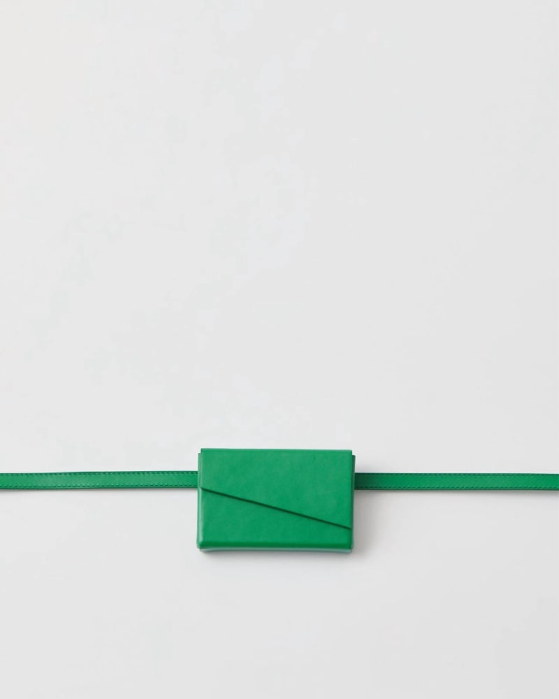 Front of a size O/S Closed Belt Bag in Green Patina in Green Patina by CLOSED. | dia_product_style_image_id:331762